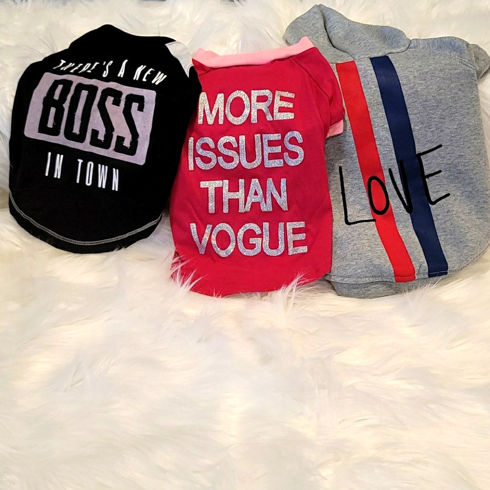 Lot of 3 small dog shirts